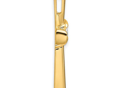 14K gold diamond cross chain, alternate view