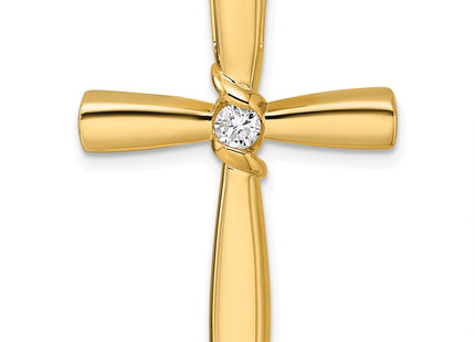 14K gold diamond cross chain