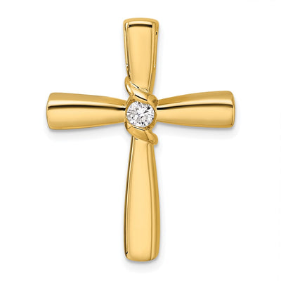 14K gold diamond cross chain