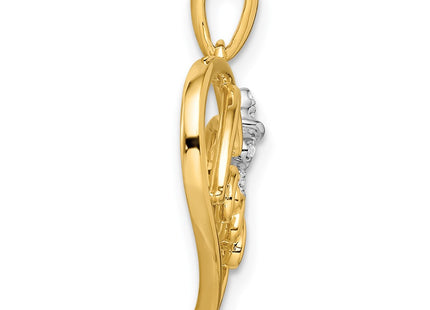 14k Two-tone Pendants Style PM8530 - Classique Jewelry Inc.