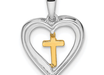 14K gold diamond cross pendant, another view