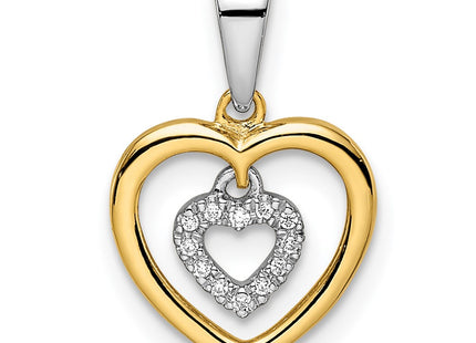 14k Two-tone Pendants Style PM8536 - Classique Jewelry Inc.