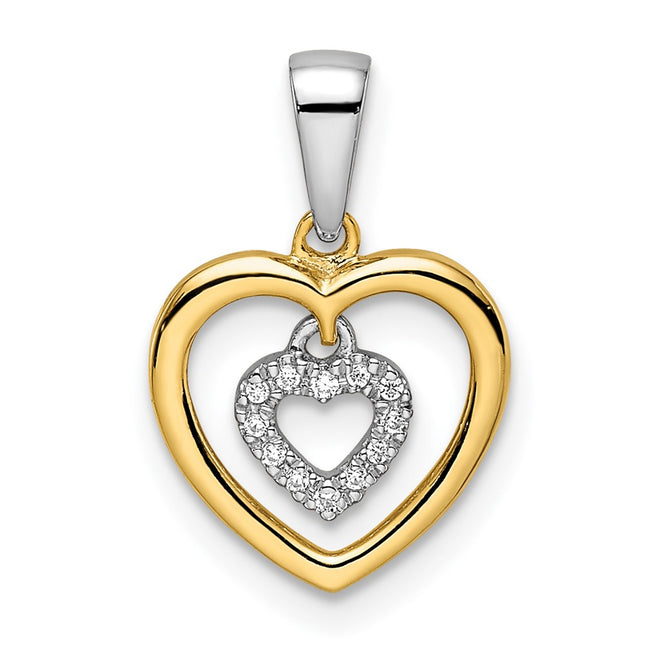 14k Two-tone Pendants Style PM8536 - Classique Jewelry Inc.