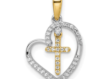 14k Two-tone Pendants Style PM8538 - Classique Jewelry Inc.