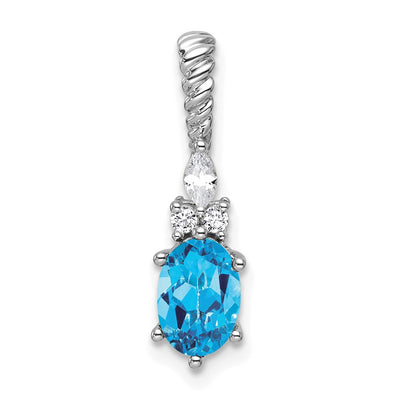 14K white gold diamond chain