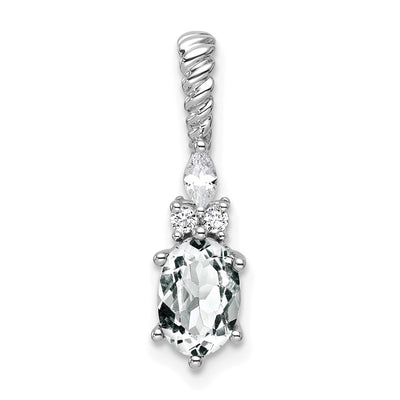 14K white gold diamond chain