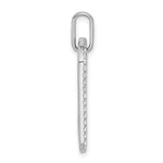 14K White Gold Personalized Diamond Dog Tag Charm view