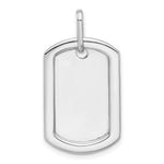 14K White Gold Personalized Diamond Dog Tag Charm view