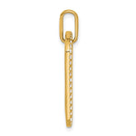 14K Yellow Gold Personalized Diamond Dog Tag Charm view