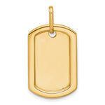 14K Yellow Gold Personalized Diamond Dog Tag Charm view