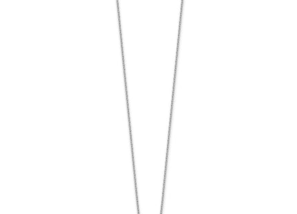 14K white gold diamond oval necklace, alternate view