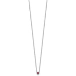 14K White Gold 1 Genuine Birthstone Complete Family Necklace view 3