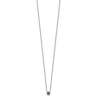14K White Gold 1 Genuine Birthstone Complete Family Necklace