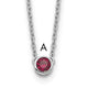 14K White Gold 1 Genuine Birthstone Complete Family Necklace