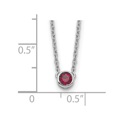 14K White Gold 1 Genuine Birthstone Complete Family Necklace