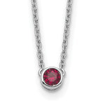 14K White Gold 1 Genuine Birthstone Complete Family Necklace view 2