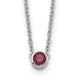 14K White Gold 1 Synthetic Birthstone Complete Family Necklace