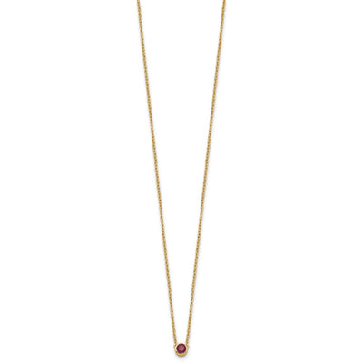14K 1 Genuine Birthstone Complete Family Necklace