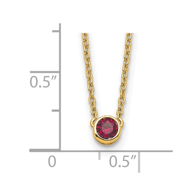 14K 1 Genuine Birthstone Complete Family Necklace