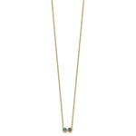14K 2 Synthetic Birthstone Complete Family Necklace view 3
