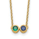 14K 2 Synthetic Birthstone Complete Family Necklace