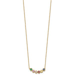14K 6 Genuine Birthstone Complete Family Necklace view 3