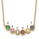 14K 6 Genuine Birthstone Complete Family Necklace