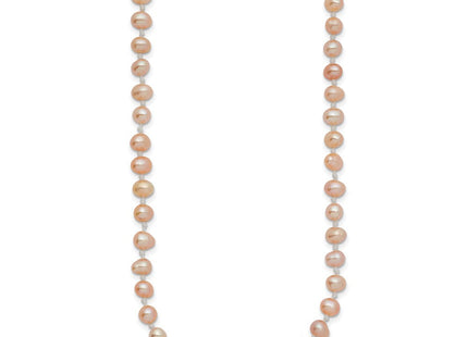 14k 4- Pink Near-Round Freshwater Cultured Pearl Bracelet