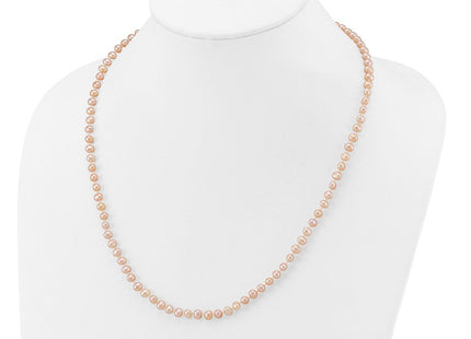 14k 4- Pink Near-Round Freshwater Cultured Pearl Bracelet