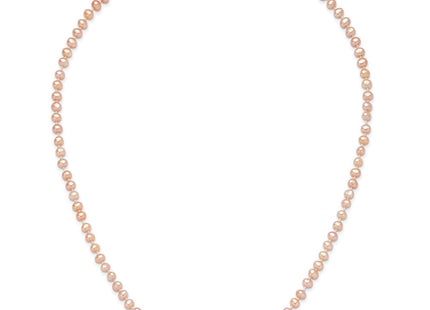 14k 4- Pink Near-Round Freshwater Cultured Pearl Bracelet