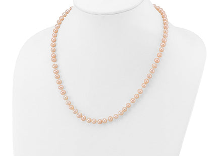 14k 5- Pink Near-Round Freshwater Cultured Pearl Bracelet