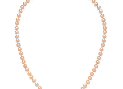 14k 5- Pink Near-Round Freshwater Cultured Pearl Bracelet