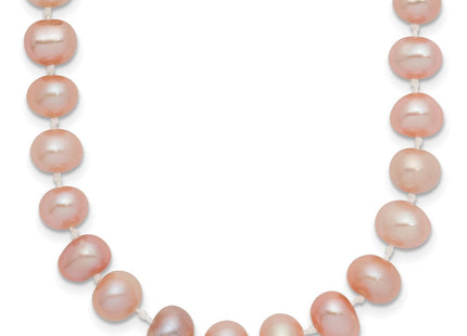 14k 6- Pink Near-Round Freshwater Cultured Pearl Bracelet