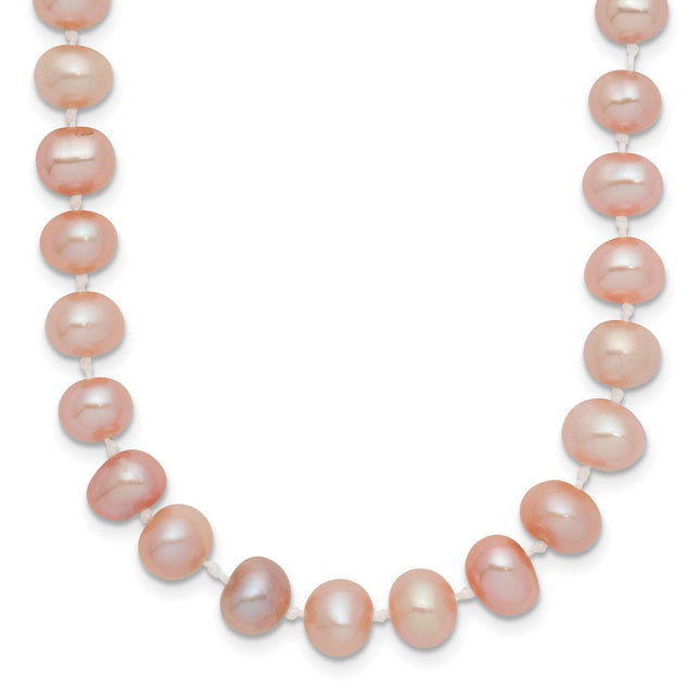 14k 6- Pink Near-Round Freshwater Cultured Pearl Bracelet