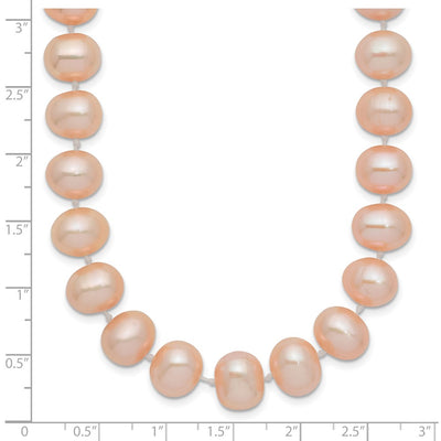 14K Pink Near-Round Freshwater Cultured Pearl Necklace