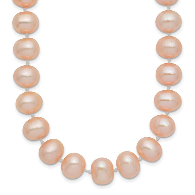 14k 8- Pink Near-Round Freshwater Cultured Pearl Bracelet
