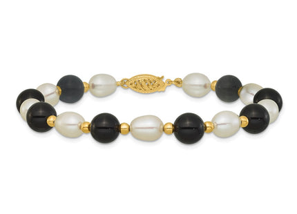 14k Yellow Gold Bracelets Style PR34 - Classique Jewelry Inc.