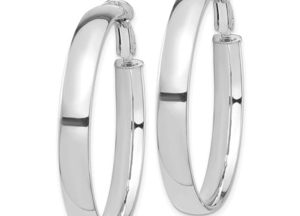 14K white gold hoop earrings, alternate view