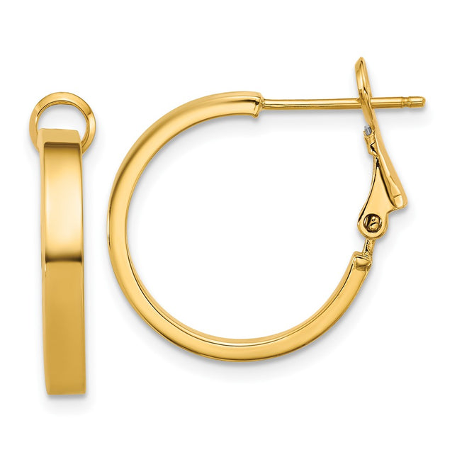 14k Yellow Gold Earrings Style PRE1018 - Classique Jewelry Inc.