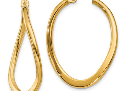 14k Yellow Gold Earrings Style PRE217 - Classique Jewelry Inc.