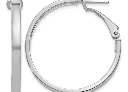 14K white gold hoop earrings
