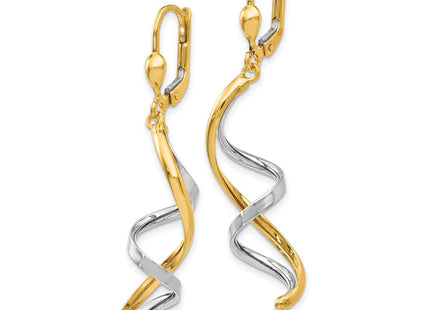 14k Two-tone Earrings Style PRE305 - Classique Jewelry Inc.