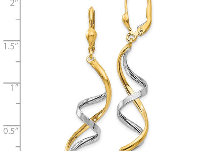 14k Two-tone Earrings Style PRE305 - Classique Jewelry Inc.