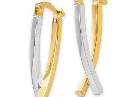 14k Two-tone Earrings Style PRE339 - Classique Jewelry Inc.