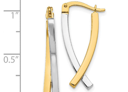 14k Two-tone Earrings Style PRE339 - Classique Jewelry Inc.