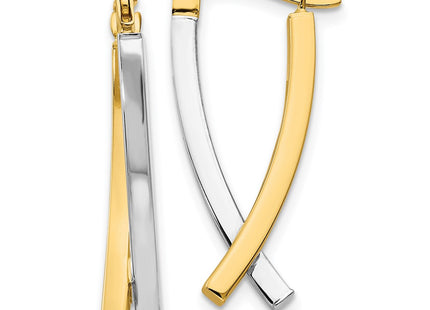 14k Two-tone Earrings Style PRE339 - Classique Jewelry Inc.