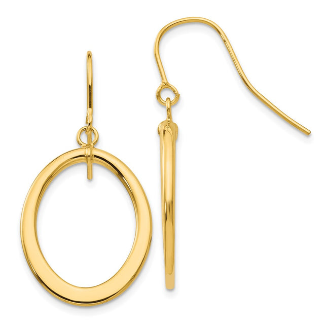 14k Yellow Gold Earrings Style PRE451 - Classique Jewelry Inc.