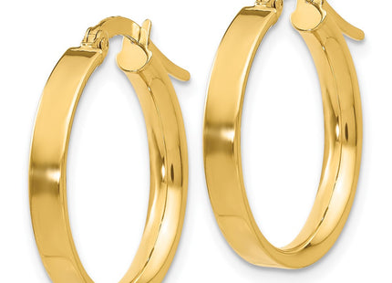 14K gold hoop earrings, alternate view