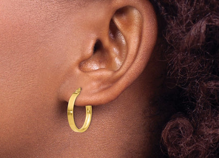 14K gold hoop earrings, another view