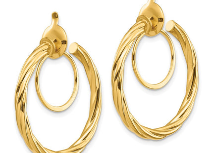 14k Yellow Gold Earrings Style PRE647 - Classique Jewelry Inc.